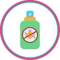 Insect Repellent Flat Circle Icon vector