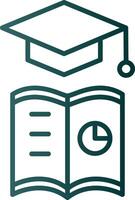 Learning Analytics Line Gradient Icon vector