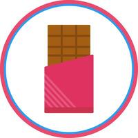 Chocolate Bar Flat Circle Icon vector
