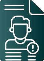 Personal Informsation Glyph Gradient Icon vector
