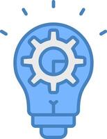 Innovation Line Filled Blue Icon vector