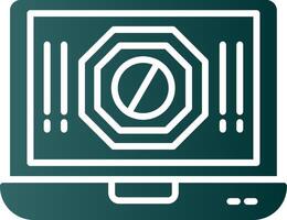Ad Blocker Glyph Gradient Icon vector