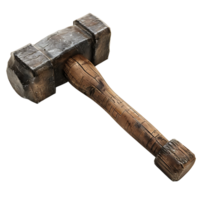 3d hammer on isolated transparent background png