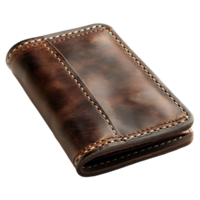 leather wallet on isolated transparent background png