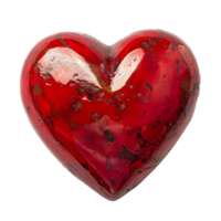 A red heart on isolated transparent background png