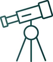 Telescope Line Gradient Icon vector