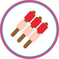 Marshmallows Flat Circle Icon vector