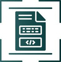 Document Scan Glyph Gradient Icon vector