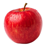 manzana roja sobre fondo transparente png