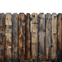 Wooden Fence on isolated transparent background png