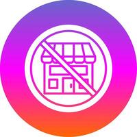 Prohibited Sign Glyph Gradient Circle Icon Design vector