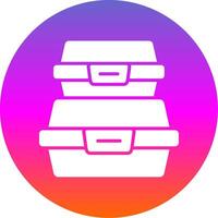 Food Container Glyph Gradient Circle Icon Design vector