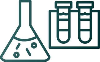 Science Beaker Line Gradient Icon vector