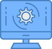 Software Line Filled Blue Icon vector