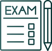 Exams Line Gradient Icon vector