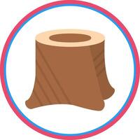 Stump Flat Circle Icon vector
