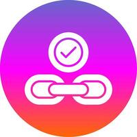 Hyperlink Glyph Gradient Circle Icon Design vector
