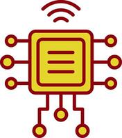 Computer Chip Vintage Icon Design vector