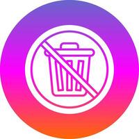 Prohibited Sign Glyph Gradient Circle Icon Design vector