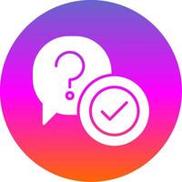 Question Glyph Gradient Circle Icon Design vector