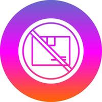 Prohibited Sign Glyph Gradient Circle Icon Design vector