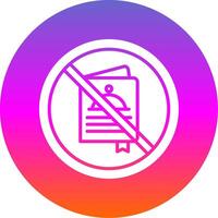 Prohibited Sign Glyph Gradient Circle Icon Design vector