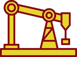 Drilling Rig Vintage Icon Design vector