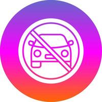 Prohibited Sign Glyph Gradient Circle Icon Design vector