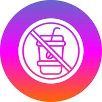 Prohibited Sign Glyph Gradient Circle Icon Design vector