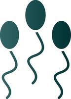 Sperm Glyph Gradient Icon vector