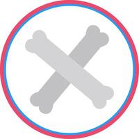 Bone Flat Circle Icon vector