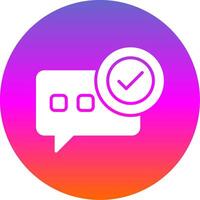 Conversation Glyph Gradient Circle Icon Design vector