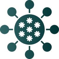 Bacteria Glyph Gradient Icon vector