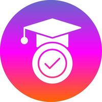 Education Glyph Gradient Circle Icon Design vector