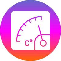 Gauge Glyph Gradient Circle Icon Design vector