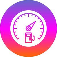 Gauge Glyph Gradient Circle Icon Design vector