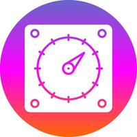 Timer Glyph Gradient Circle Icon Design vector