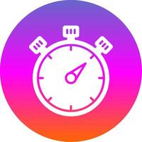 Stopwatch Glyph Gradient Circle Icon Design vector