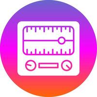Dial Glyph Gradient Circle Icon Design vector