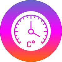 Thermometer Glyph Gradient Circle Icon Design vector