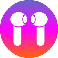 Earbuds Glyph Gradient Circle Icon Design vector