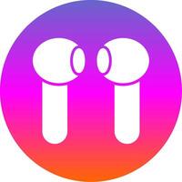 Earbuds Glyph Gradient Circle Icon Design vector