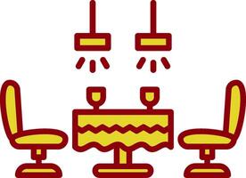 Dining Table Vintage Icon Design vector