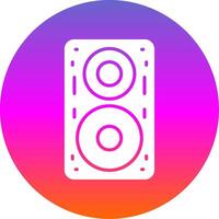 Speaker Glyph Gradient Circle Icon Design vector