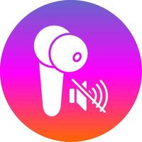 Earbud Glyph Gradient Circle Icon Design vector