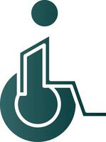 Handicaped Patient Glyph Gradient Icon vector