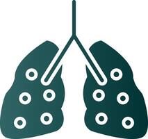 Pulmonology Glyph Gradient Icon vector