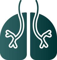 Pulmonology Glyph Gradient Icon vector