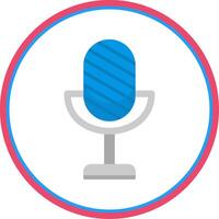 Voice Recorder Flat Circle Icon vector