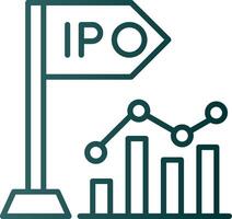 Initial Public Offering Line Gradient Icon vector